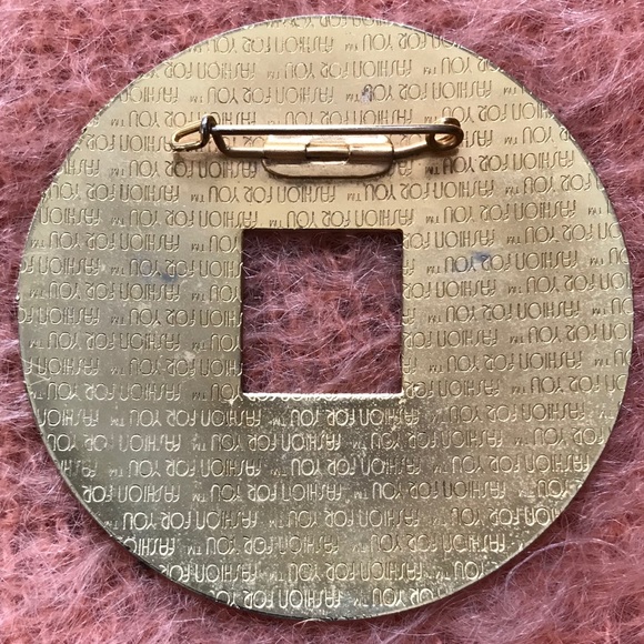 1980 Black Red Gold Geometric Brooch Pin Studio 54 - Picture 4 of 8